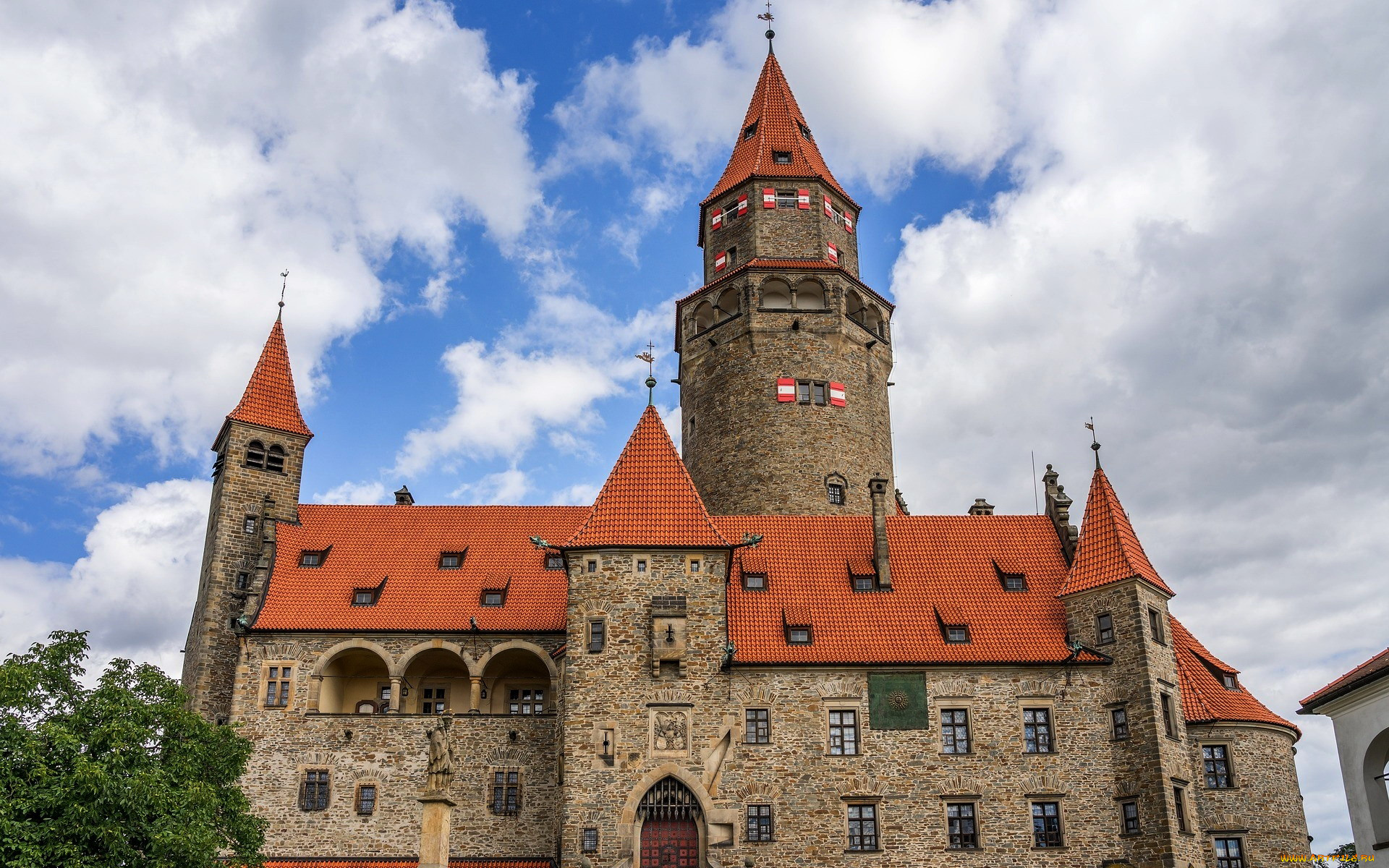 bouzov, castle, czechia, города, замки, чехии, bouzov, castle