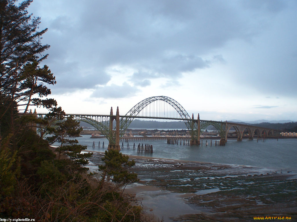 new, port, oregon, usa, города, мосты