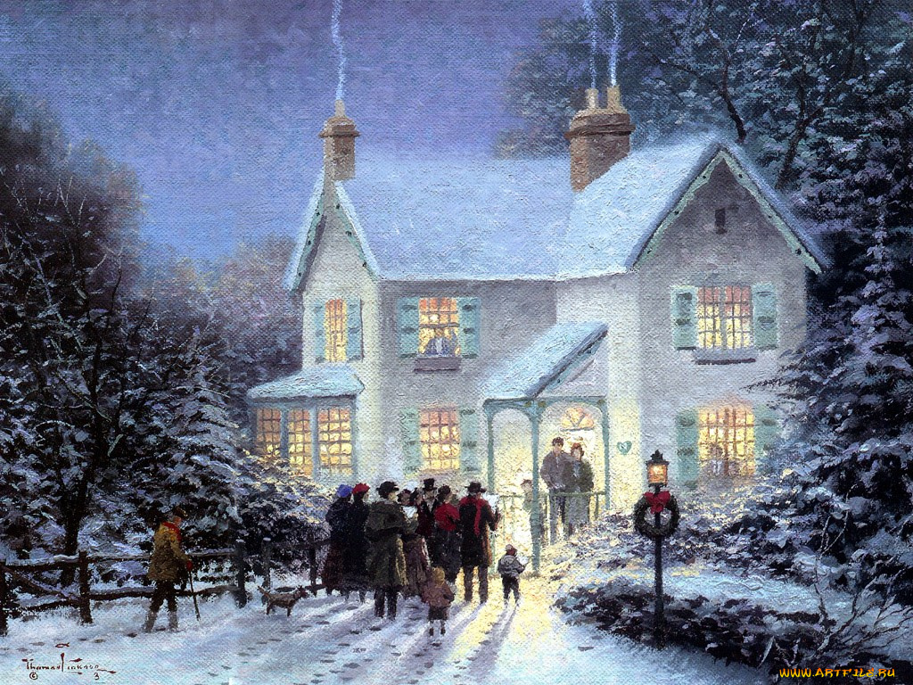 thomas, kinkade, рисованные, природа