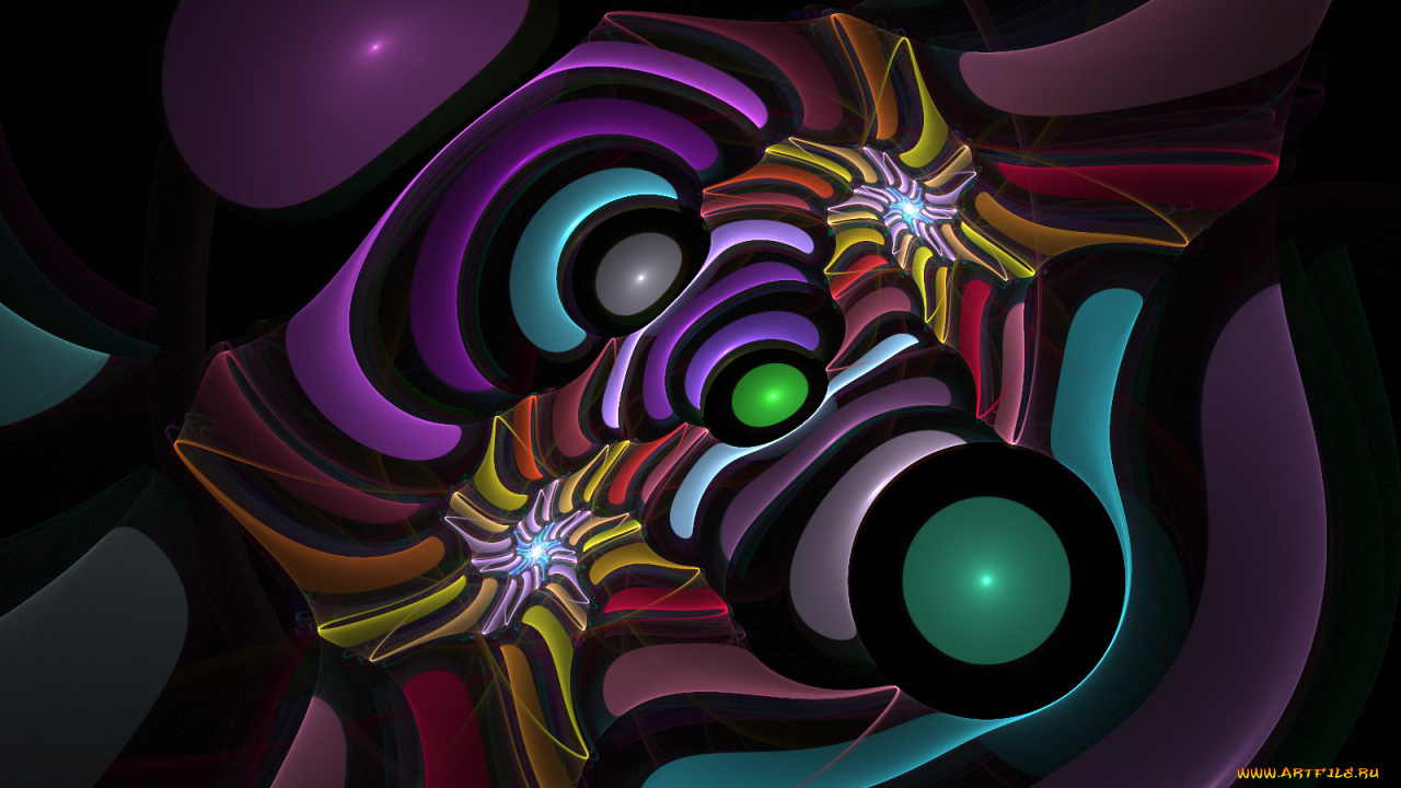 3д, графика, fractal, фракталы, цвета, узор