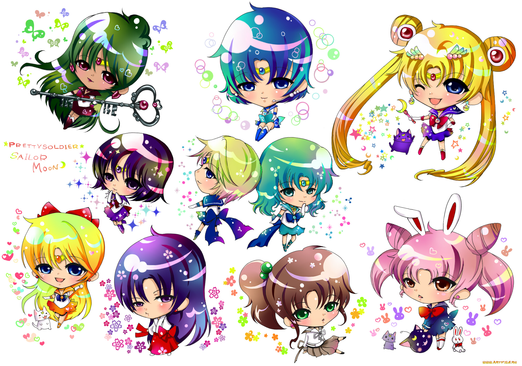 аниме, sailor, moon, bishoujo, senshi