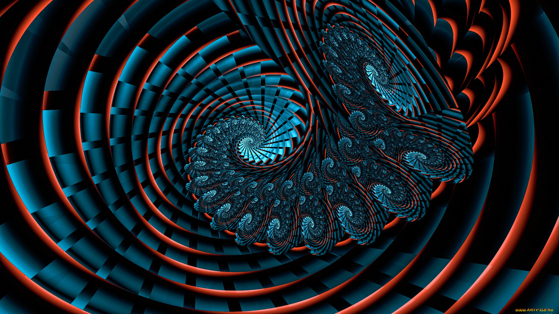 3д, графика, fractal, фракталы, цвета, фон, узор