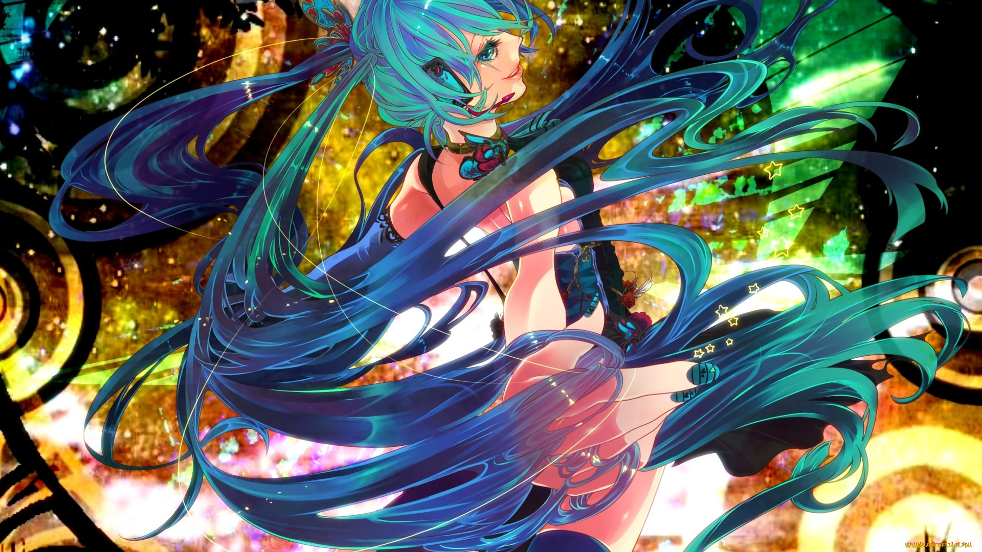 аниме, vocaloid, hatsune, miku