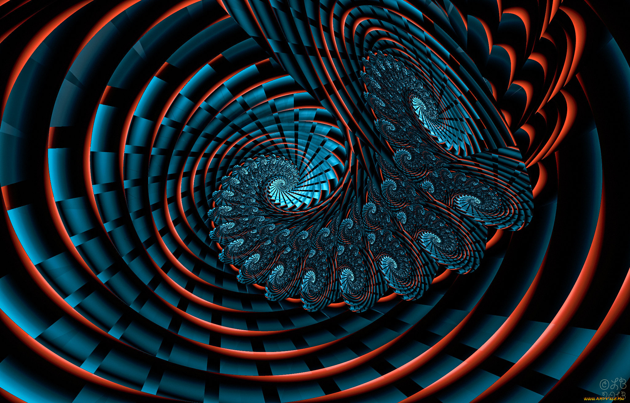 3д, графика, fractal, фракталы, цвета, фон, узор