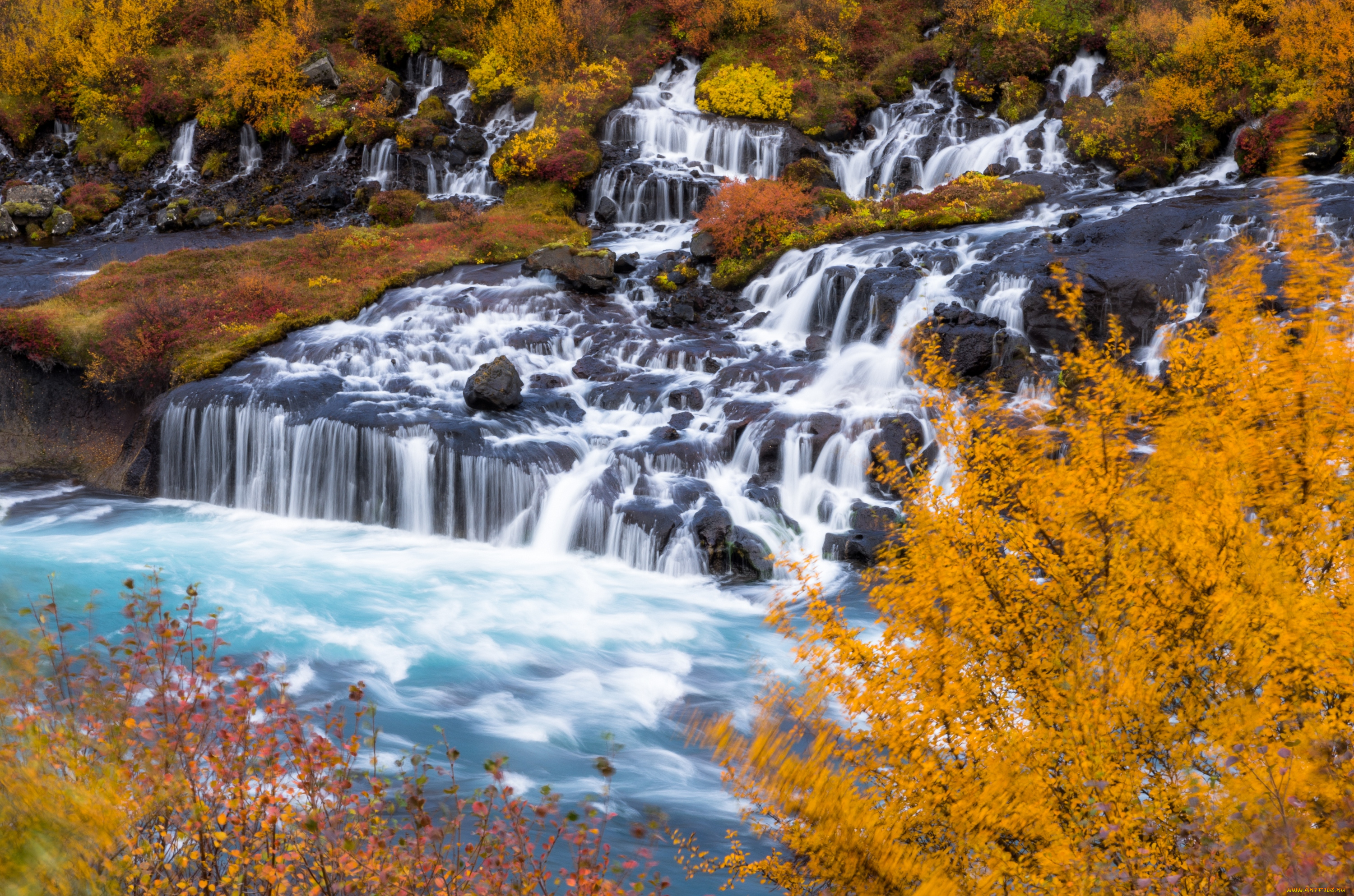 природа, водопады, исландия