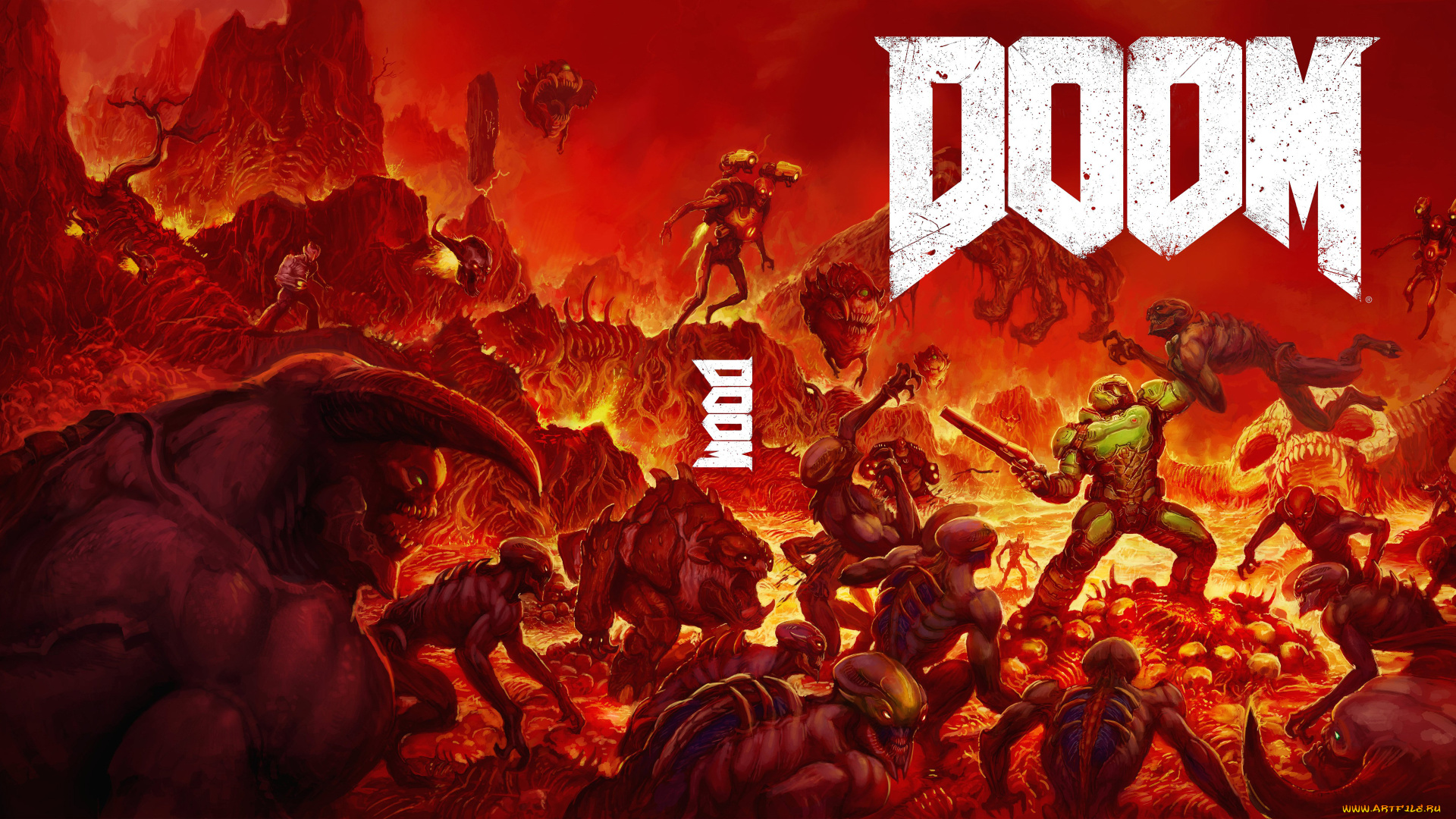 doom, 2016, видео, игры, doom, фантастика, шутер, action, 2016, боевик