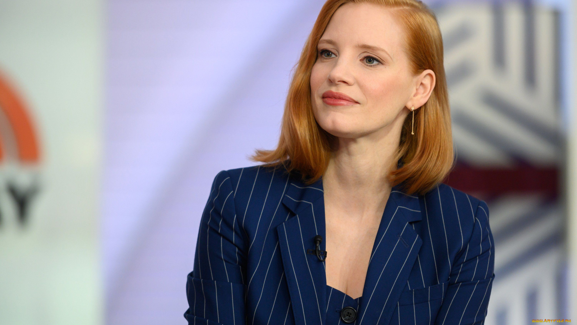 девушки, jessica, chastain, актриса, рыжая, костюм