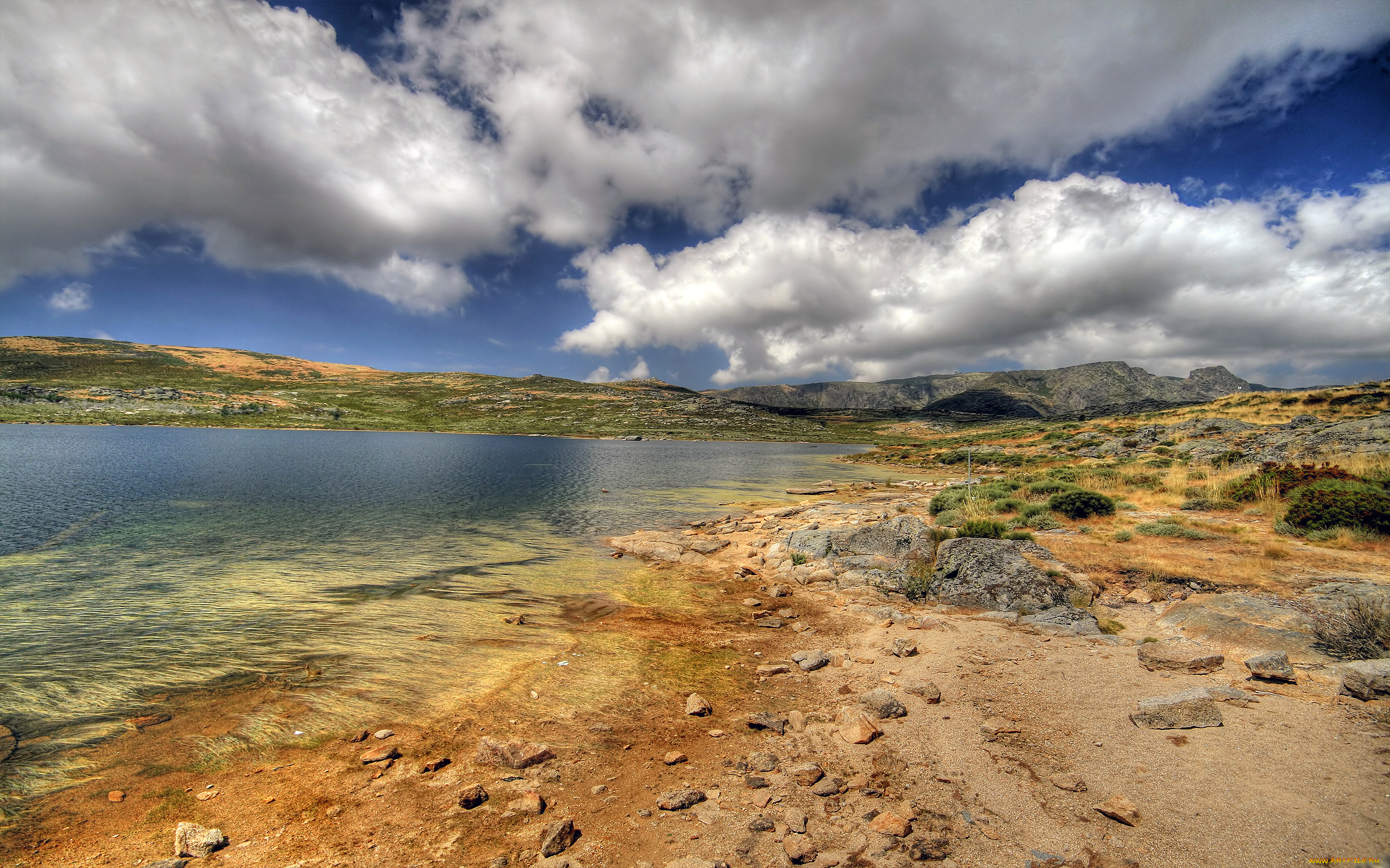 природа, реки, озера, облака, камни, вода