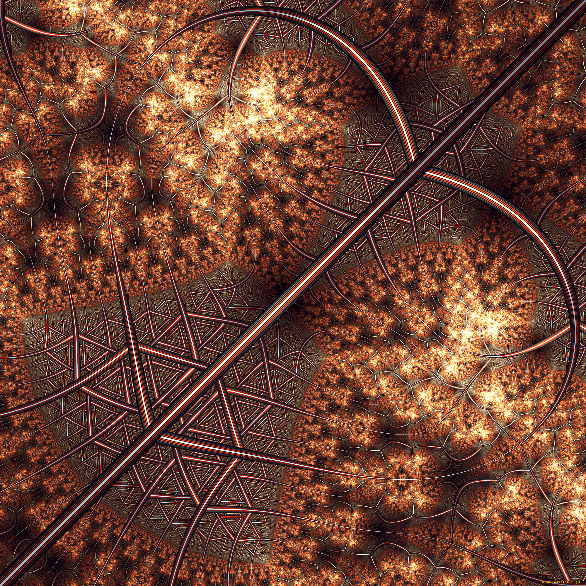 3д, графика, fractal, , фракталы, фон, узор, цвета