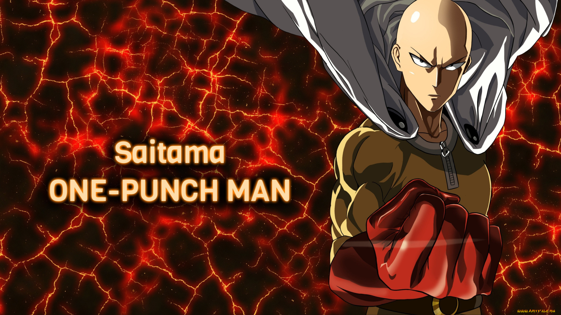 аниме, one, punch, man, saitama