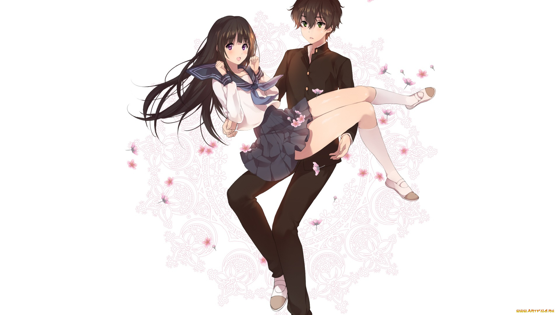 аниме, hyouka, пара