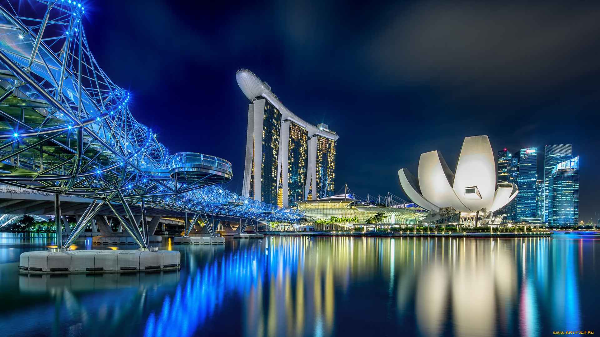 sparkling, city, of, singapore, города, сингапур, , сингапур, ночь, небоскребы, панорама