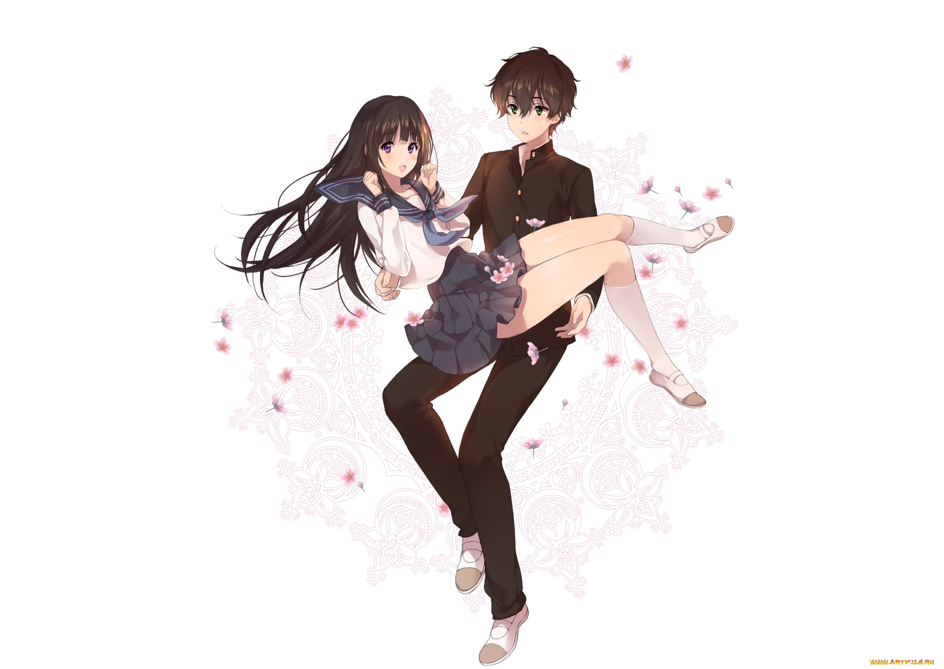 аниме, hyouka, пара