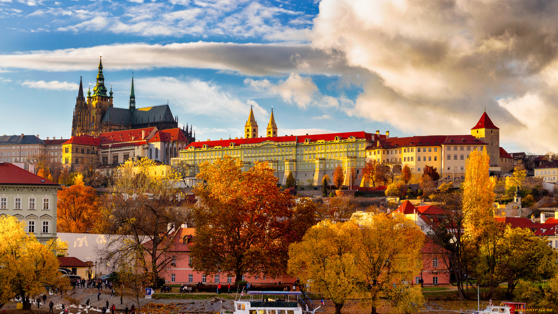 prague, castle, города, прага, , Чехия, простор