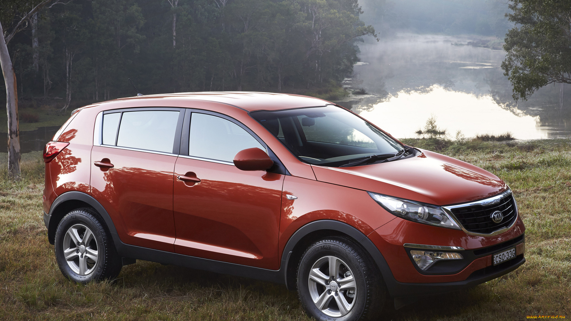 автомобили, kia, красный, 2014г, sportage, au-spec