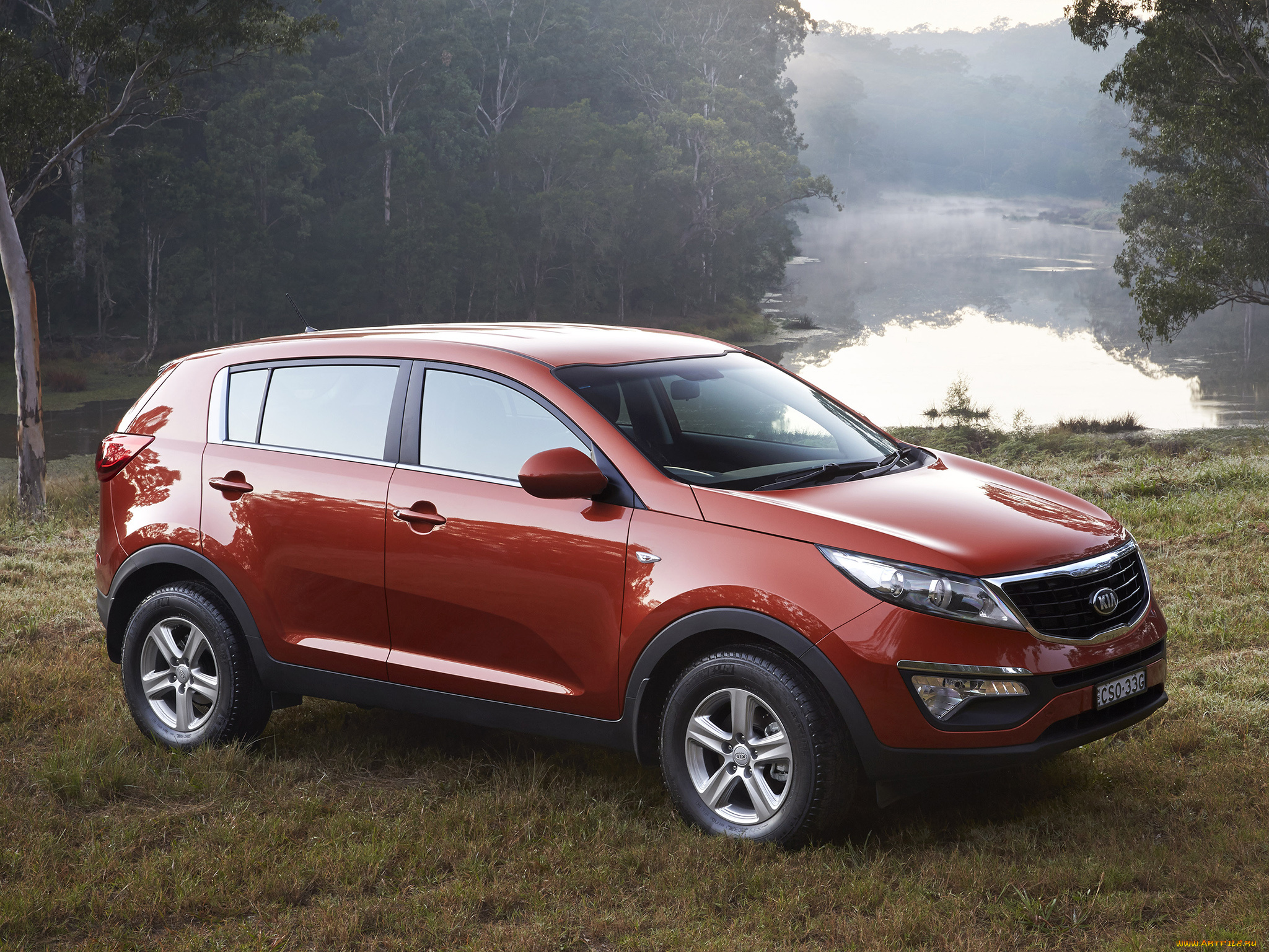 автомобили, kia, красный, 2014г, sportage, au-spec