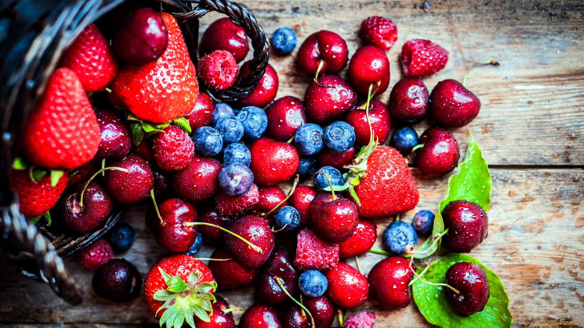 еда, фрукты, , ягоды, ягоды, клубника, вишня, черника
