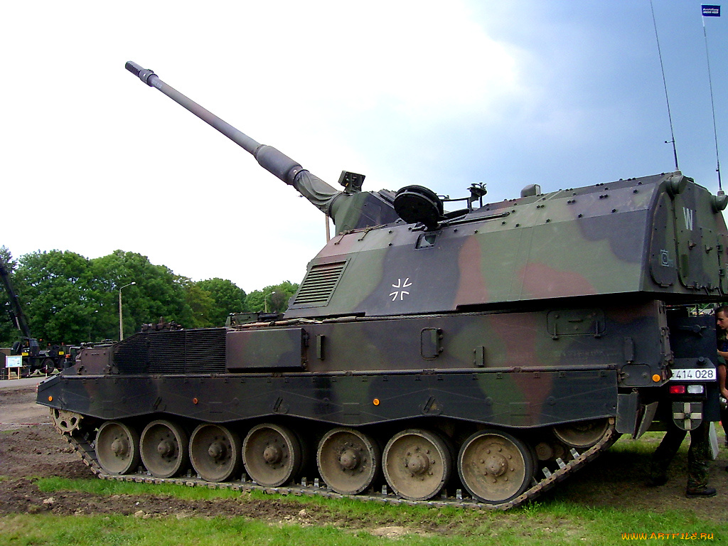 panzerhaubitze, 2000, self, propelled, howitzer, техника, военная