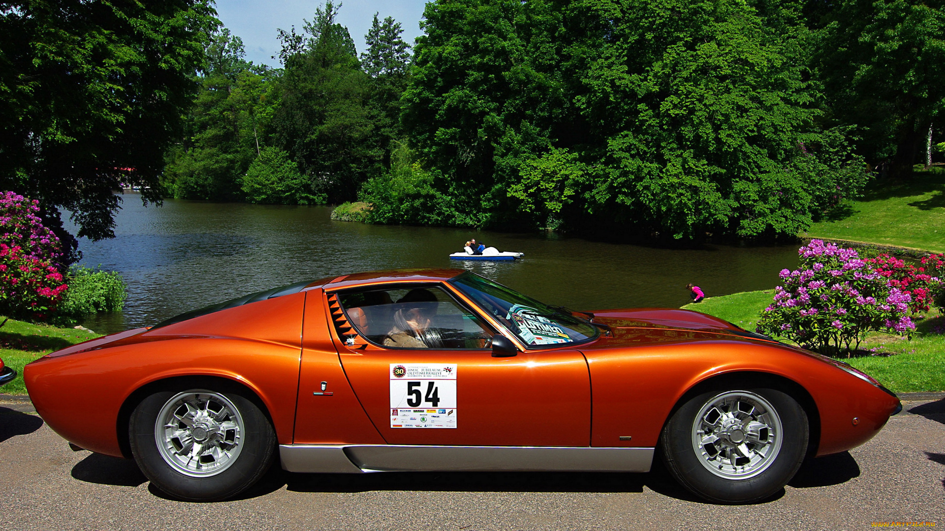 lamborghini, miura, p400, 1966, 1969, автомобили, река, парк