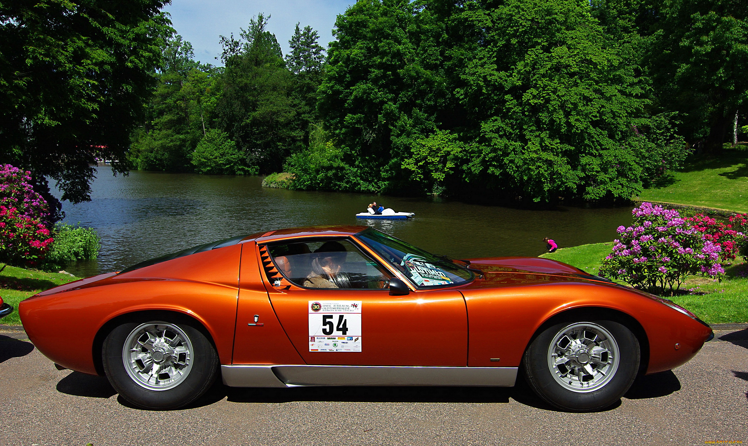 lamborghini, miura, p400, 1966, 1969, автомобили, река, парк