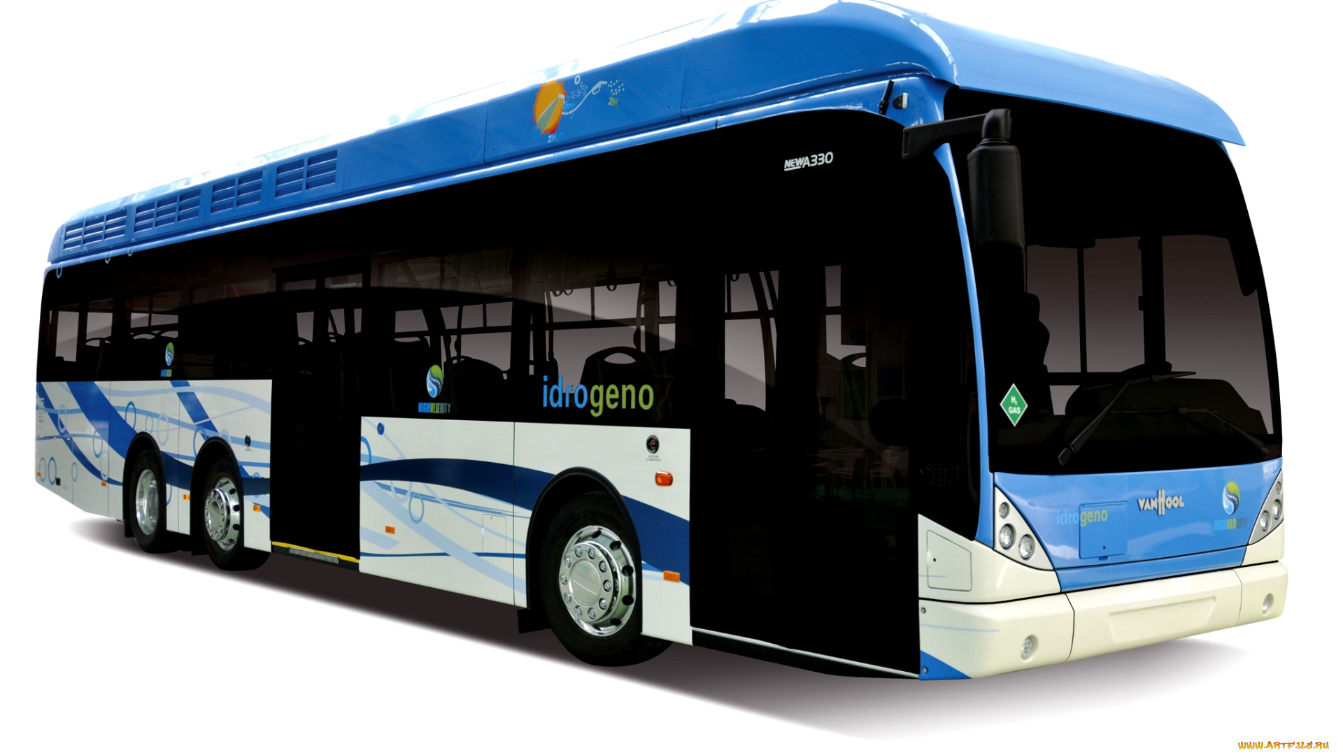 автомобили, автобусы, bus, cell, fuel, van, hool, a330