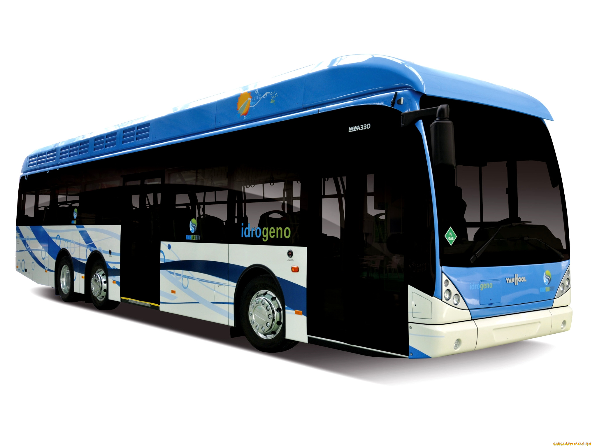 автомобили, автобусы, bus, cell, fuel, van, hool, a330