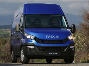 обоя автомобили, iveco, 2014, van, daily, синий