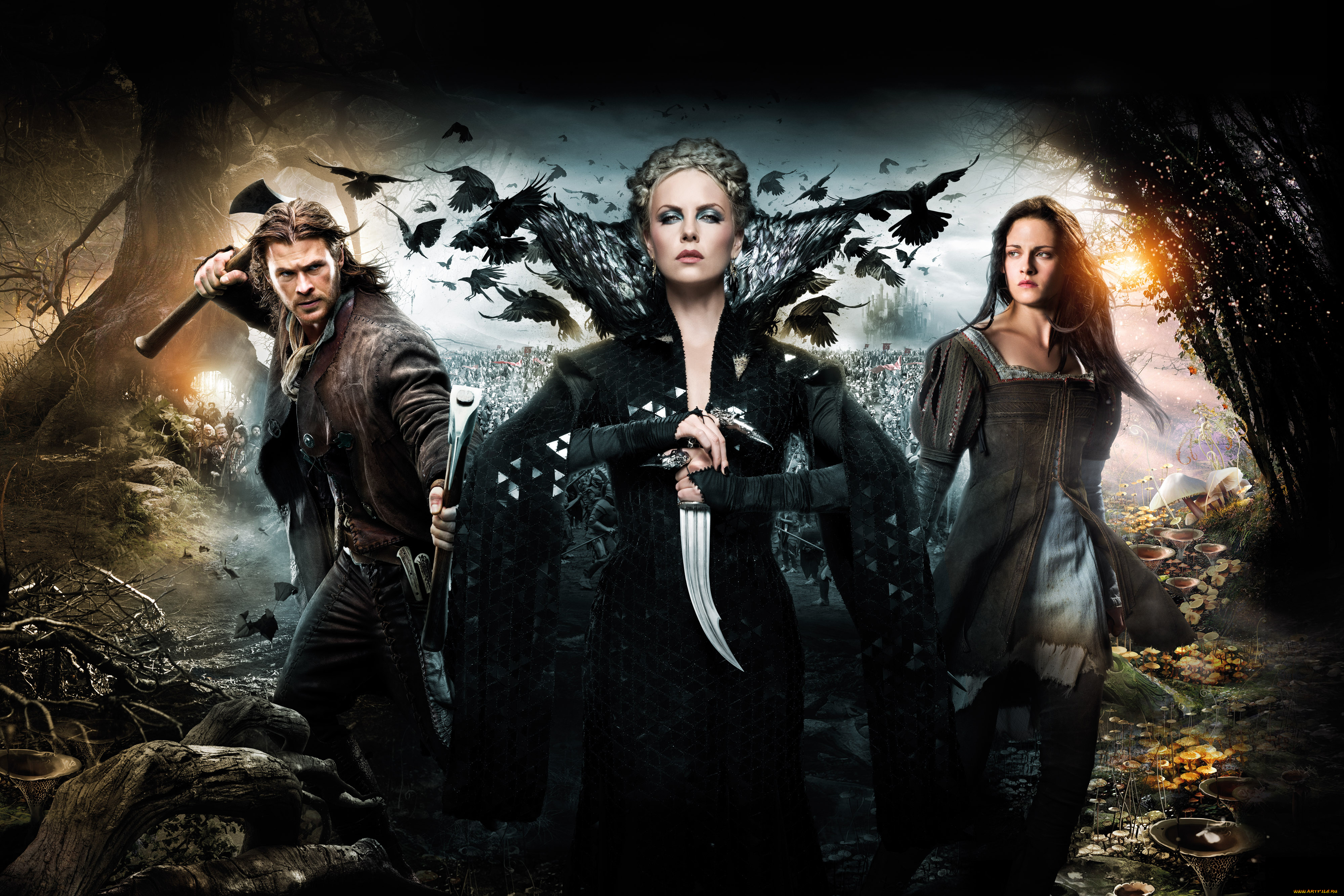 snow, white, and, the, huntsman, кино, фильмы, chris, hemsworth, kristen, stewart, charlize, theron