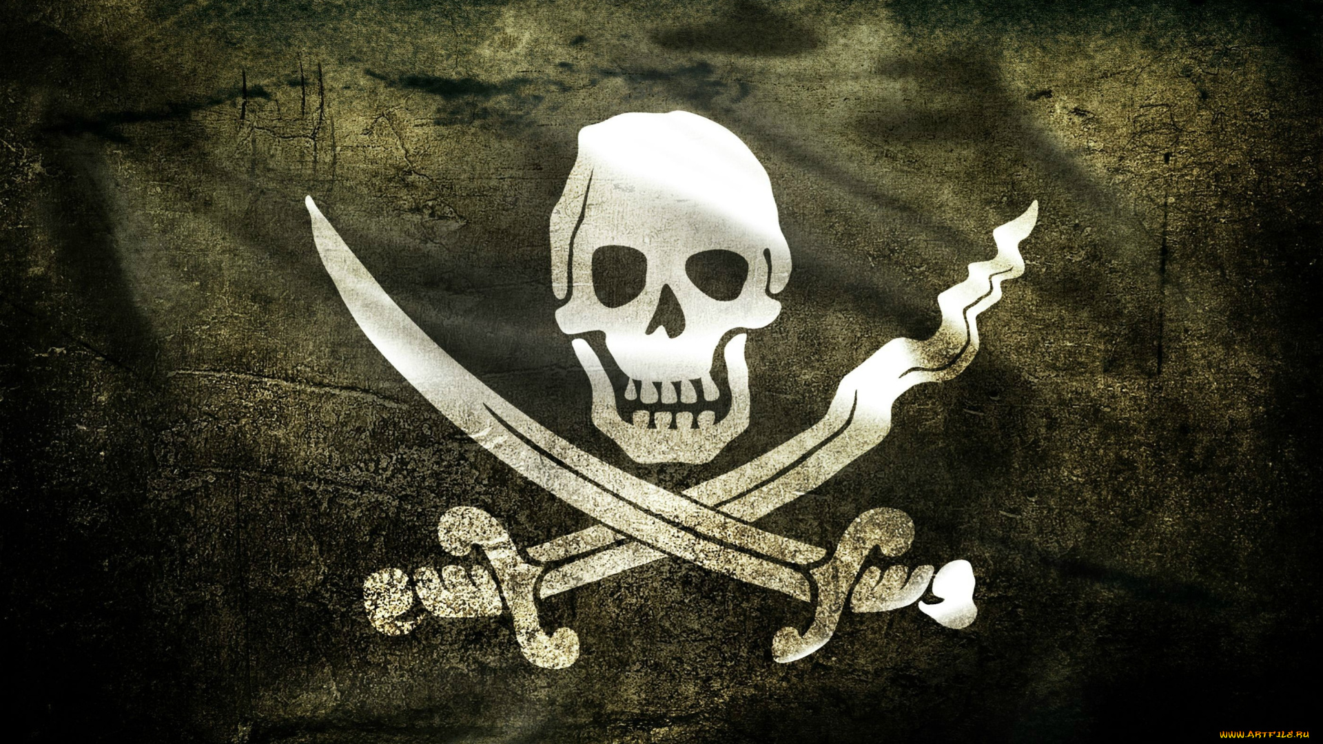 кино, фильмы, pirates, of, the, caribbean, сабли, череп, флаг, пираты