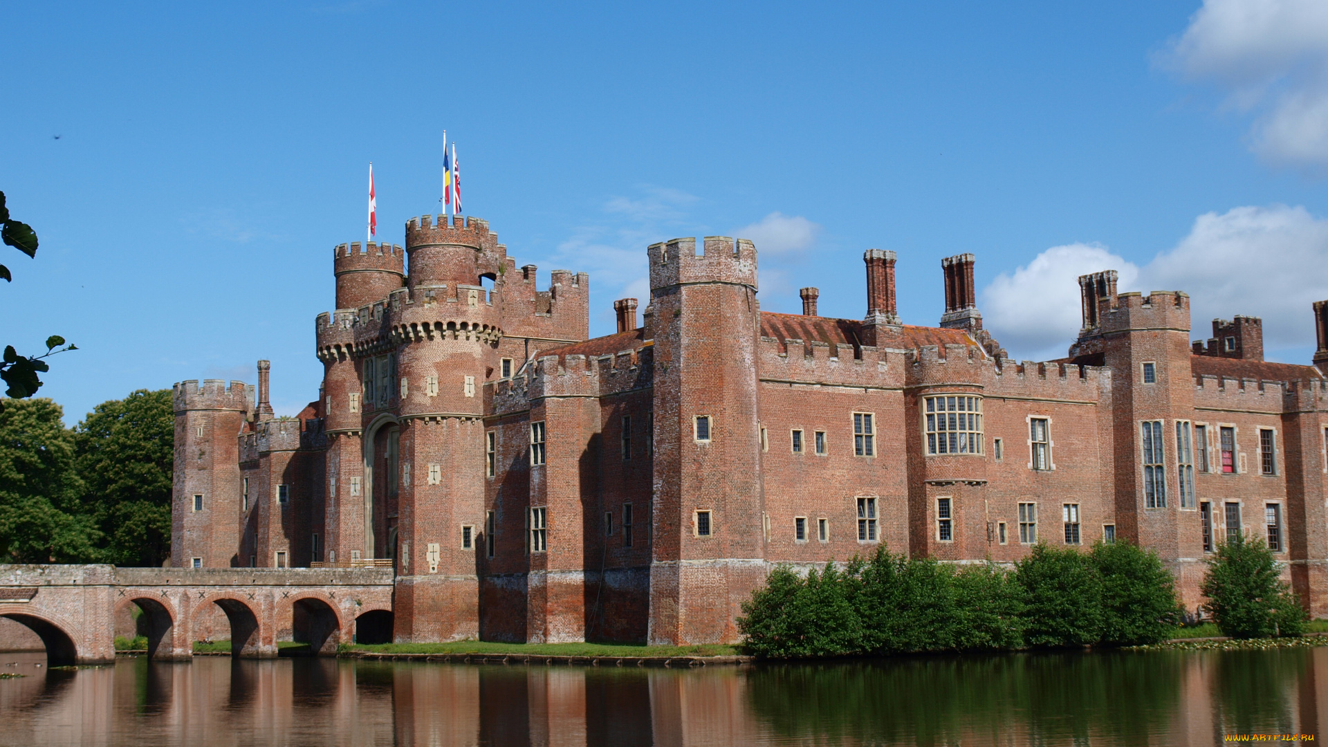 herstmonceux, castle, города, дворцы, замки, крепости, англия, замок