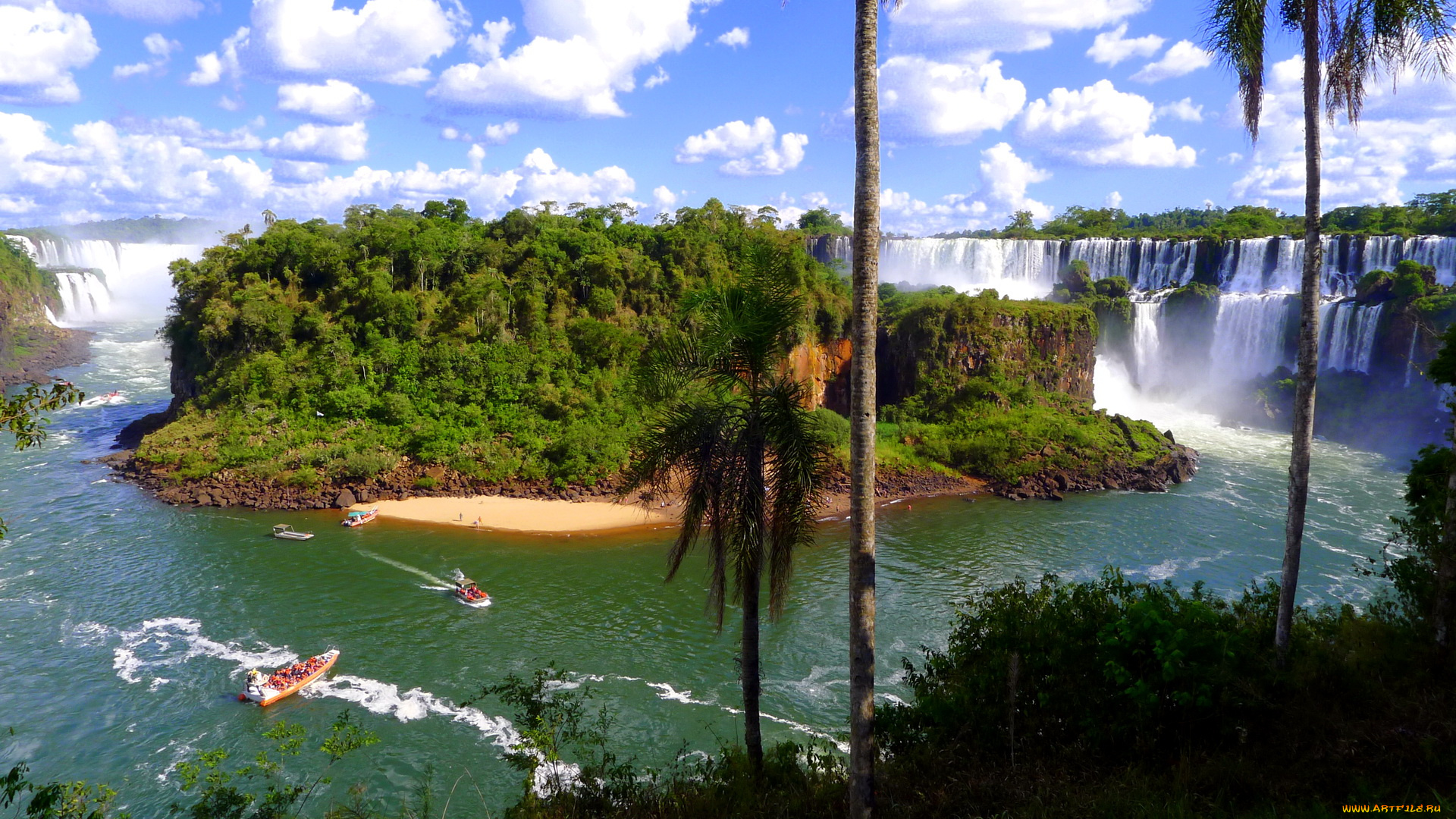 водопады, игуасу, бразилия, природа