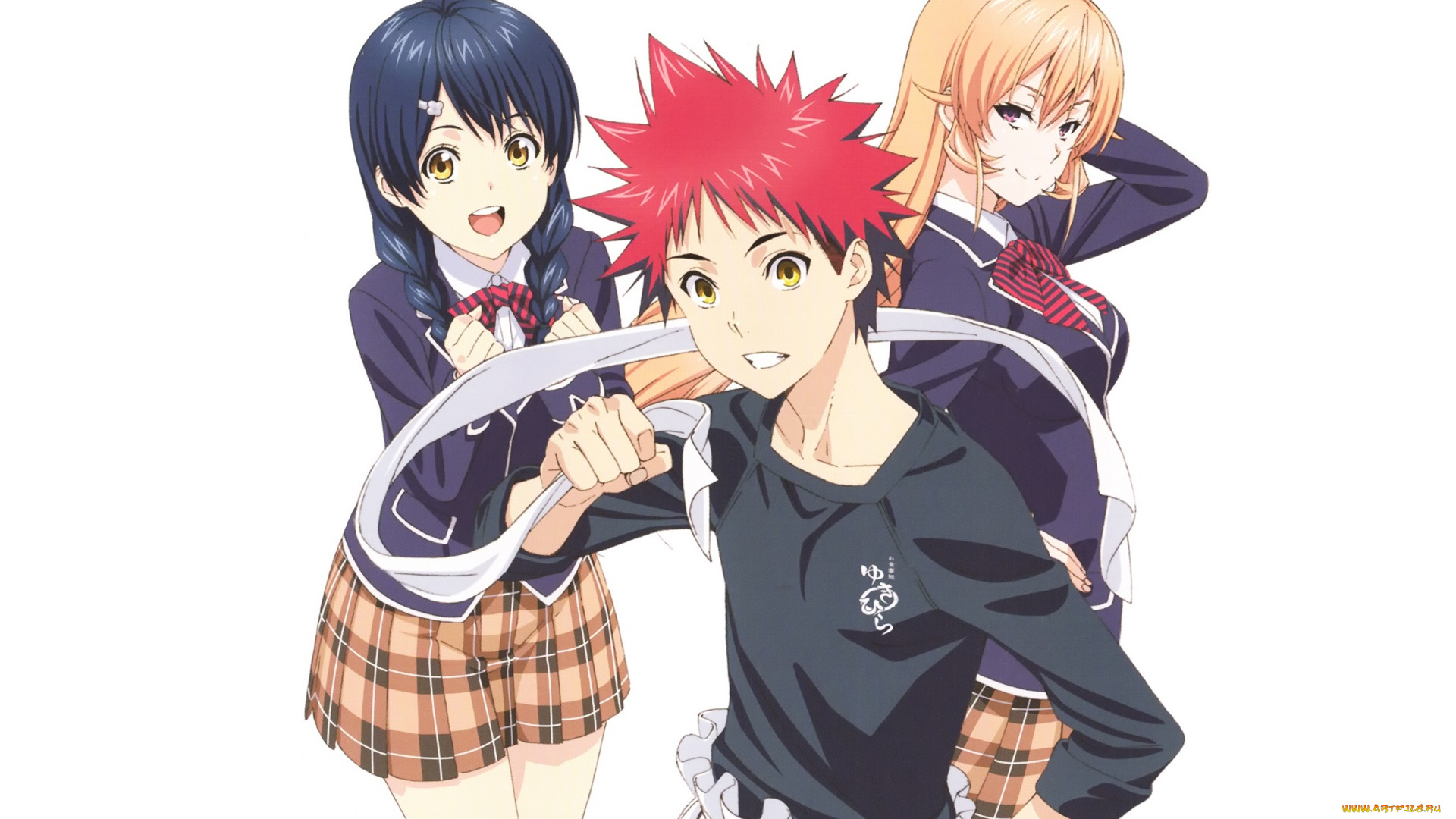 аниме, shokugeki, no, soma, девушки, парень, сома