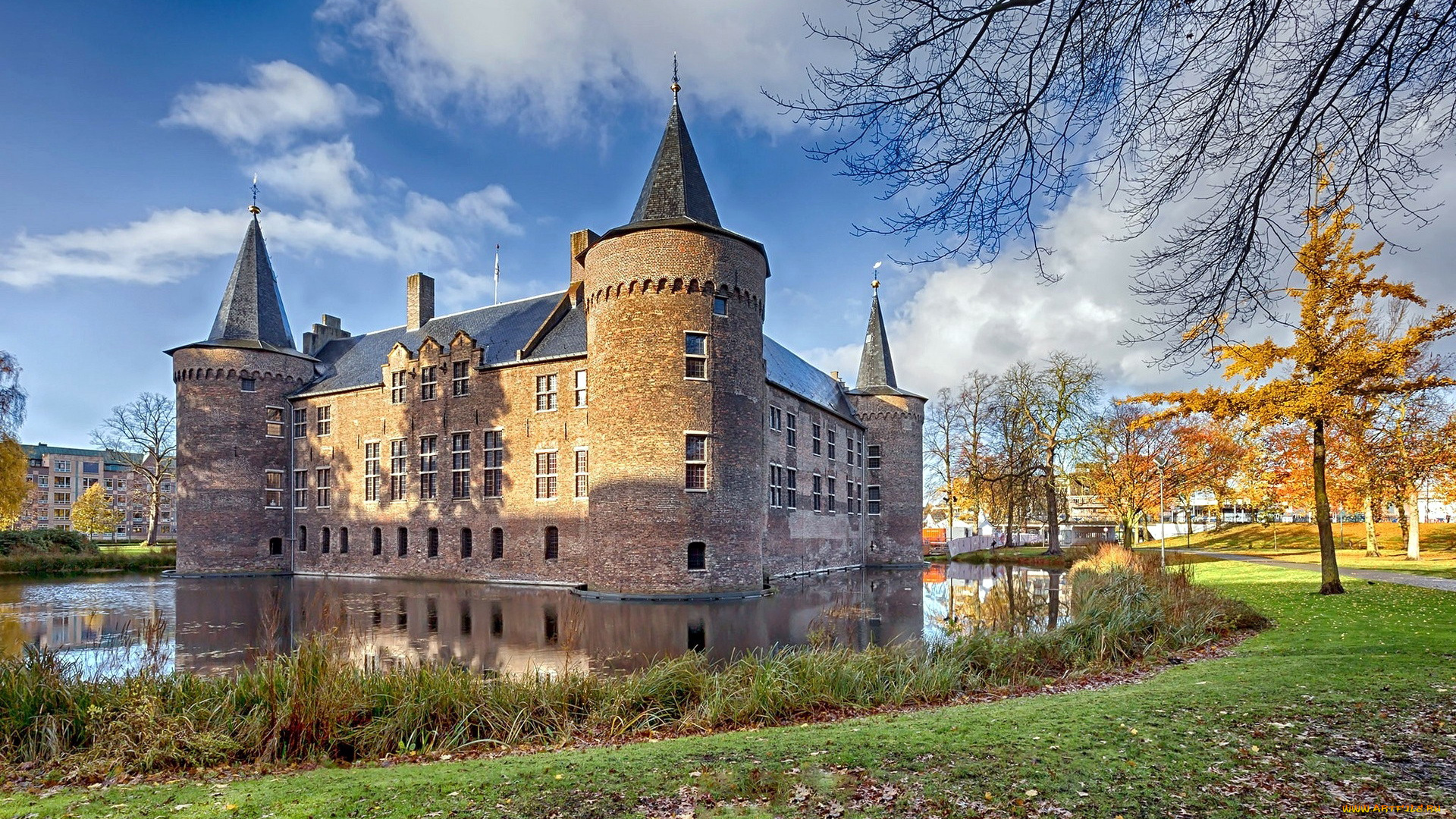 castle, helmond, города, замки, нидерландов, castle, helmond