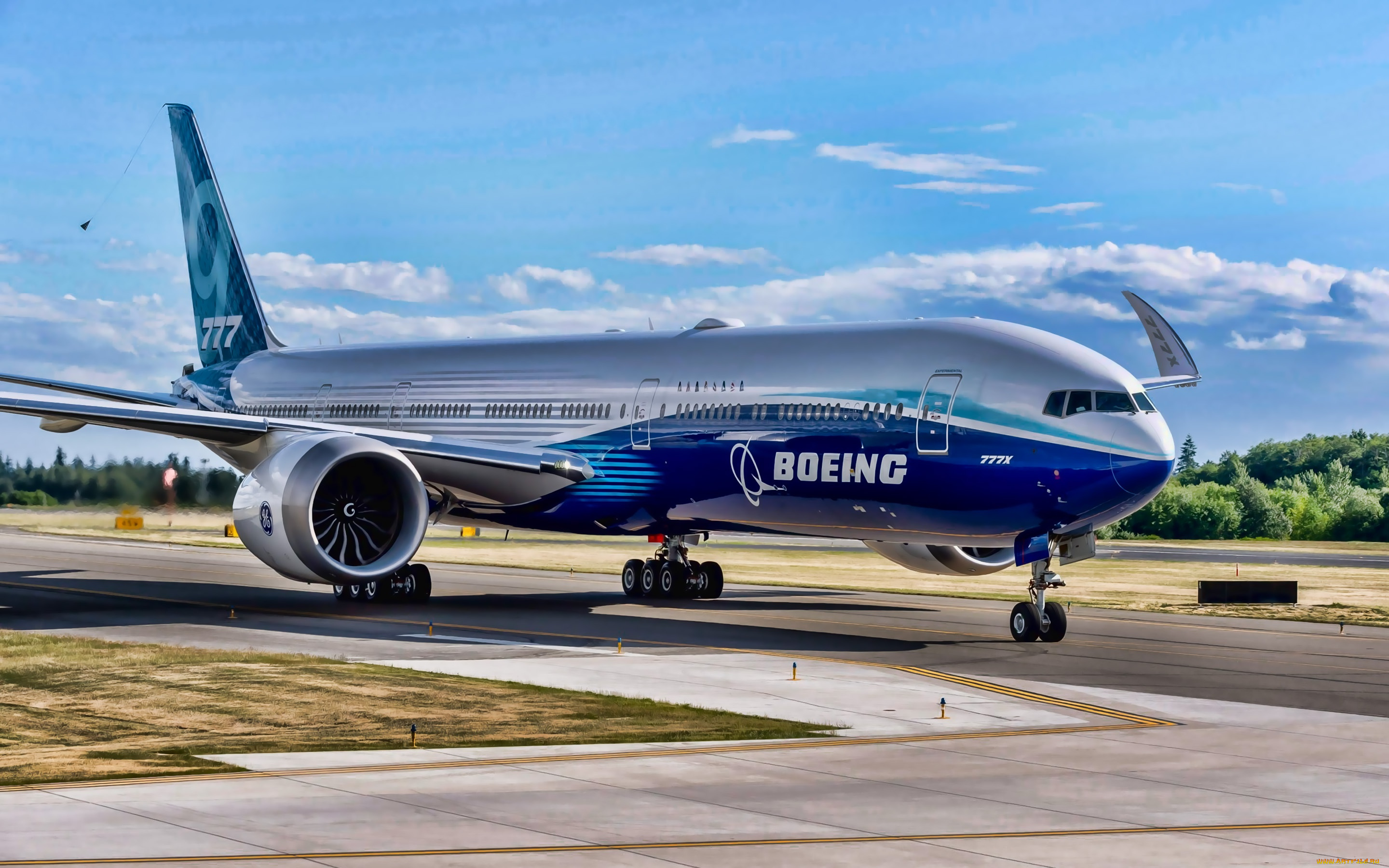 boeing, 777x, авиация, пассажирские, самолёты, boeing, 777x, пассажирский, лайнер, general, electric, ge9x, самолет, авиаперелет, 777, в, аэропорту