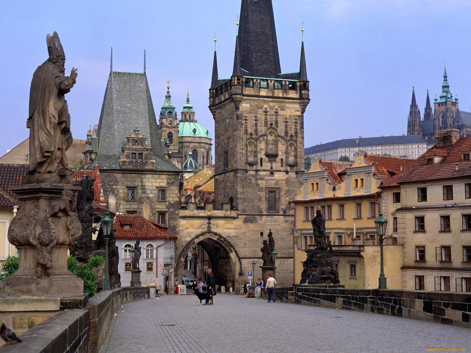 charles, bridge, prague, czech, republic, города