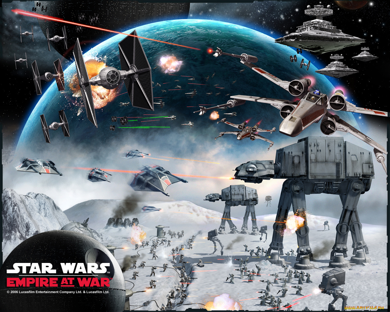 star, wars, empire, at, war, видео, игры