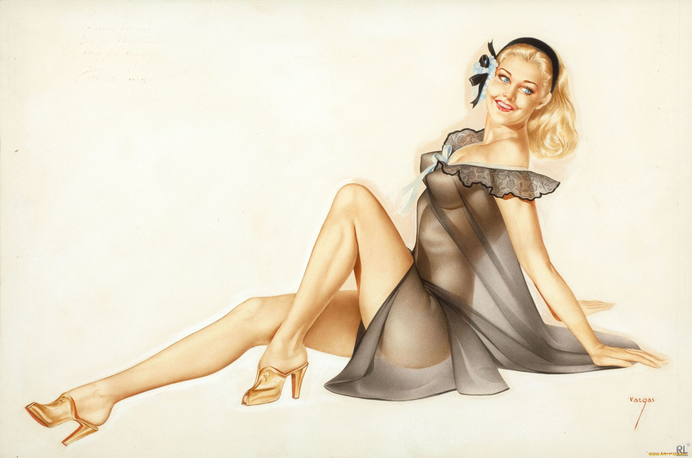 рисованные, alberto, vargas, пеньюар