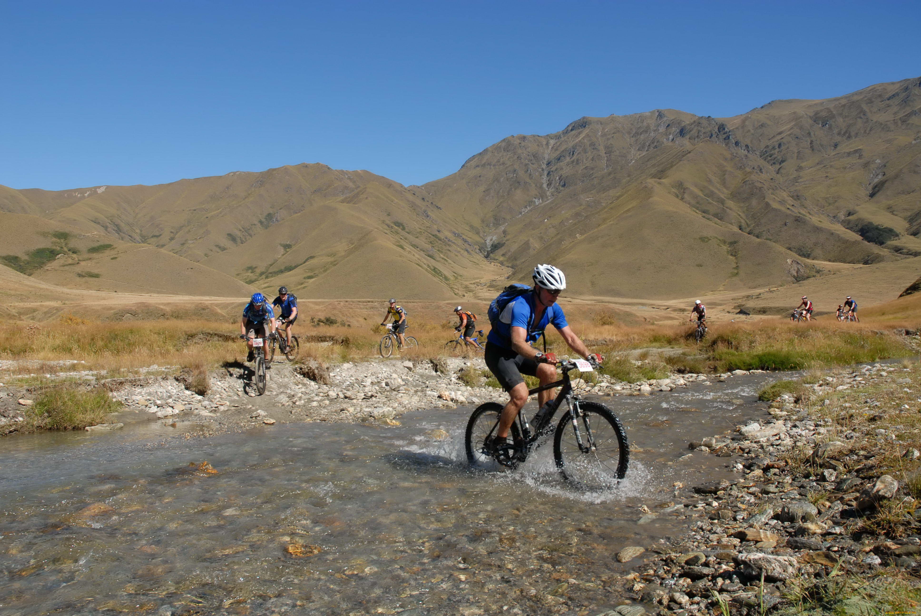 спорт, велоспорт, горы, река