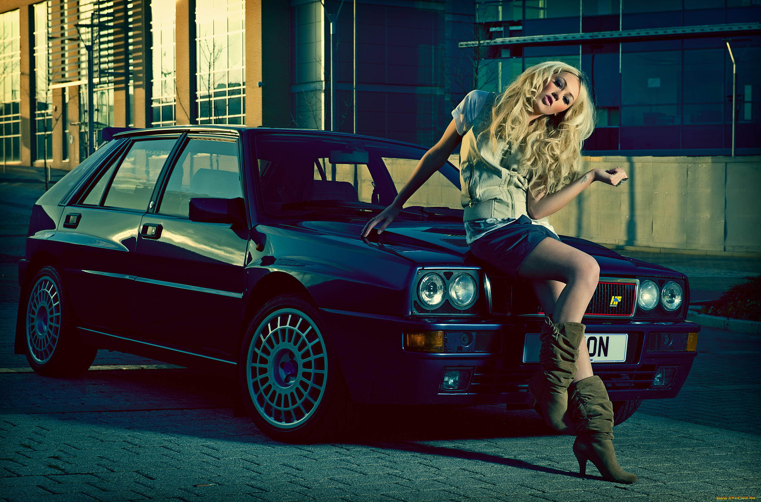 автомобили, авто, девушками, сапоги, siobhan, walker, lancia, delta, integrale