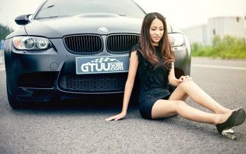 Картинка автомобили авто девушками девушка bmw m3 азиатка