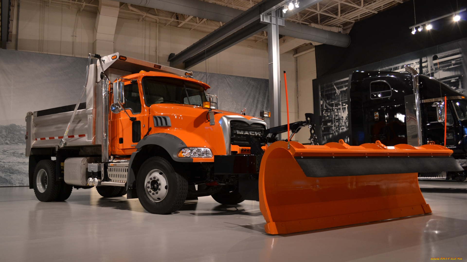 2015, mack, gu532, plow, truck, автомобили, mack, тягач, седельный, тяжелый, грузовик