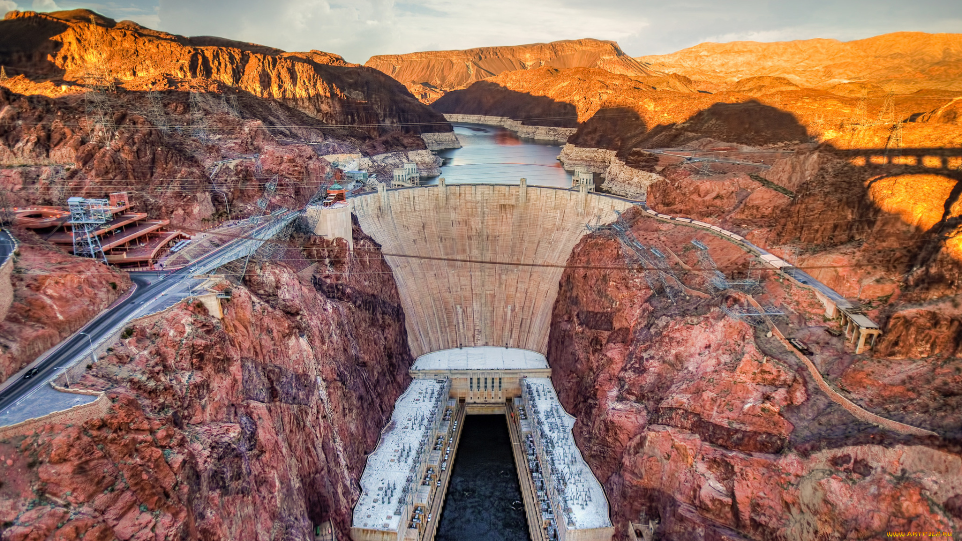 hoover, dam, природа, реки, озера, каньон, река, плотина