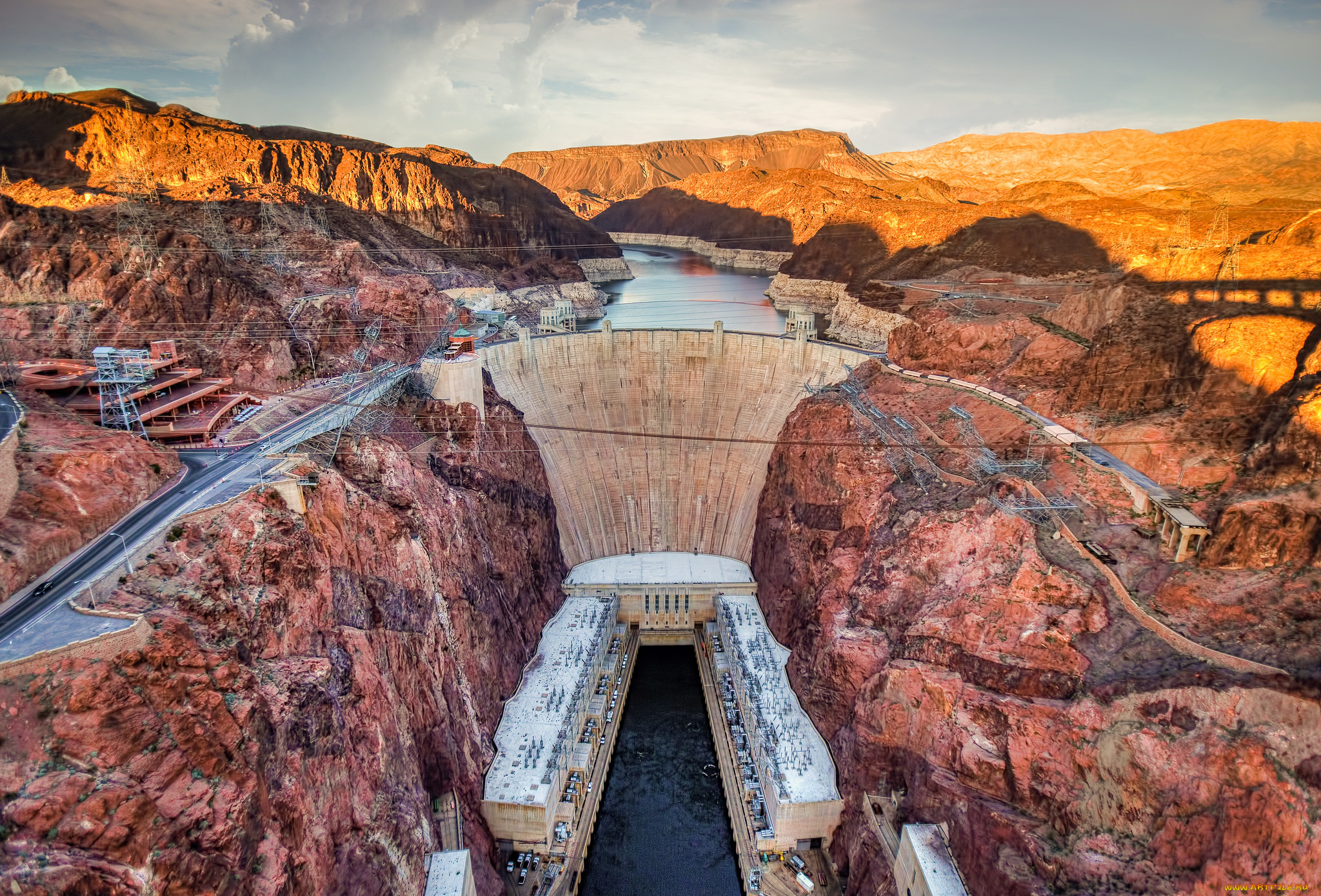 hoover, dam, природа, реки, озера, каньон, река, плотина