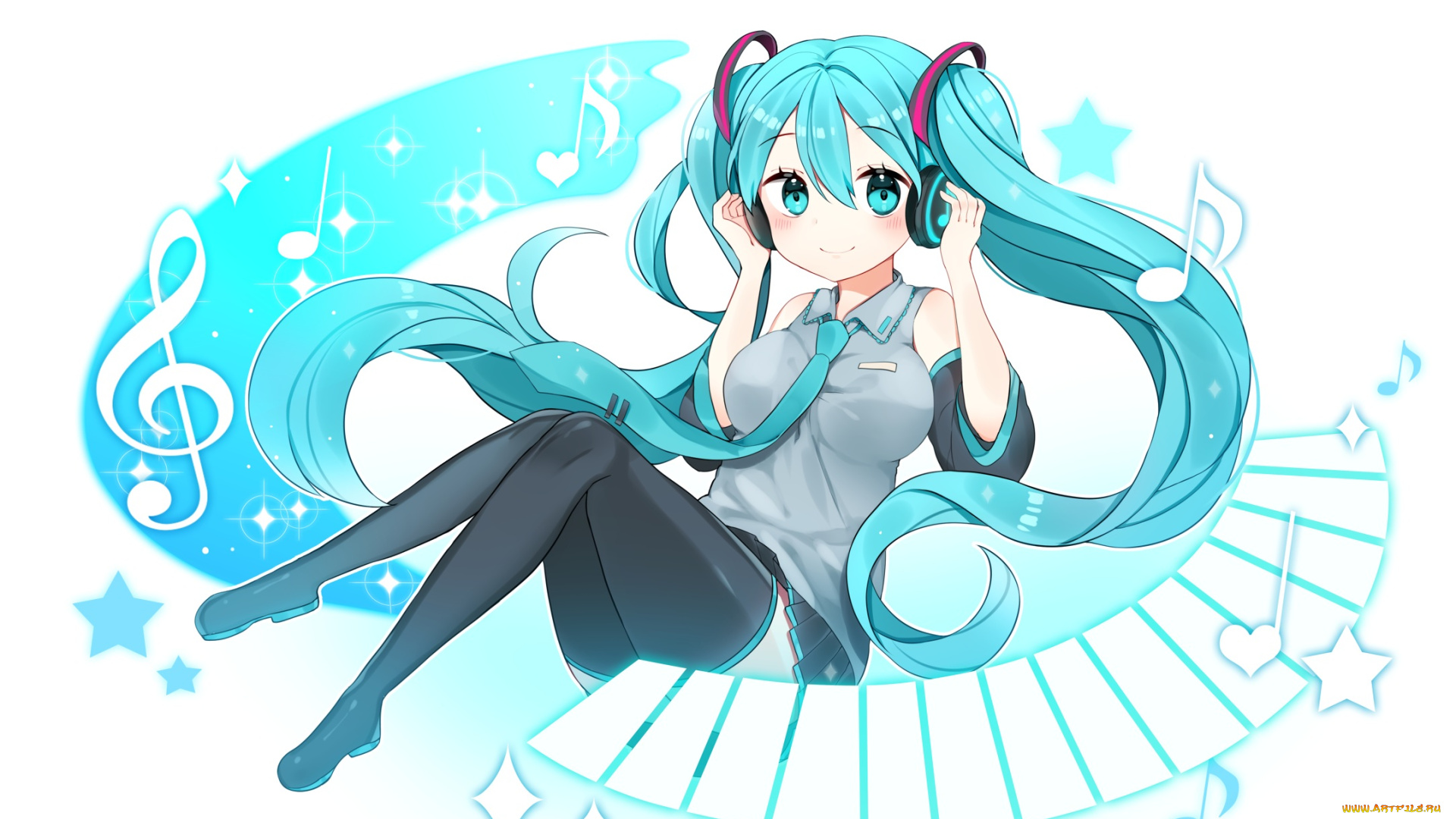 аниме, vocaloid, hatsune, miku