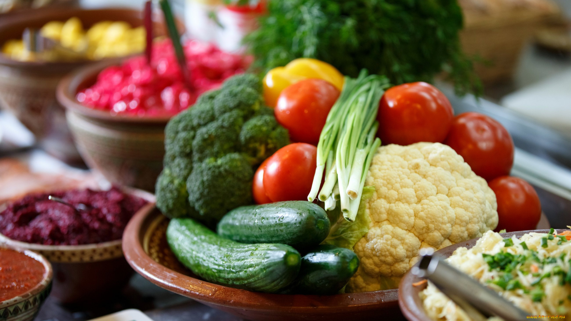 еда, овощи, лук, огурцы, помидоры, брокколи, капуста, томаты
