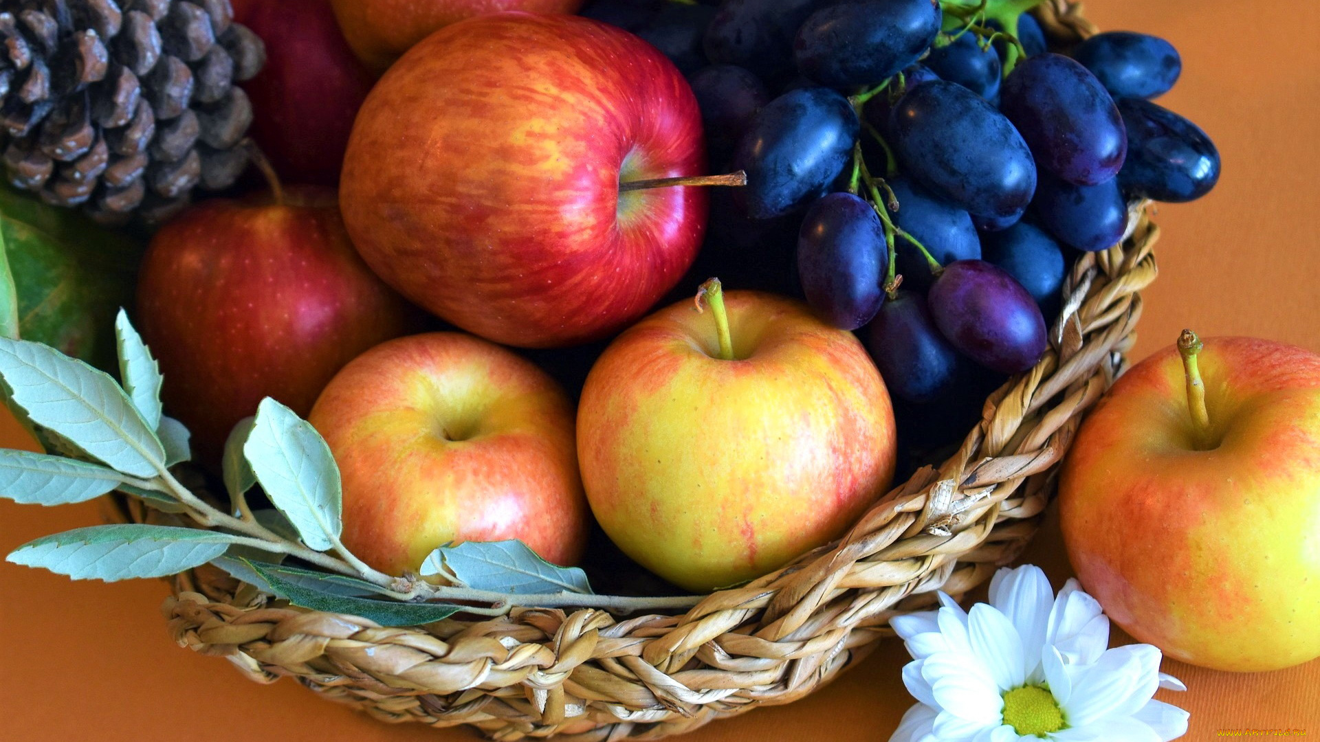 еда, фрукты, , ягоды, виноград, яблоки