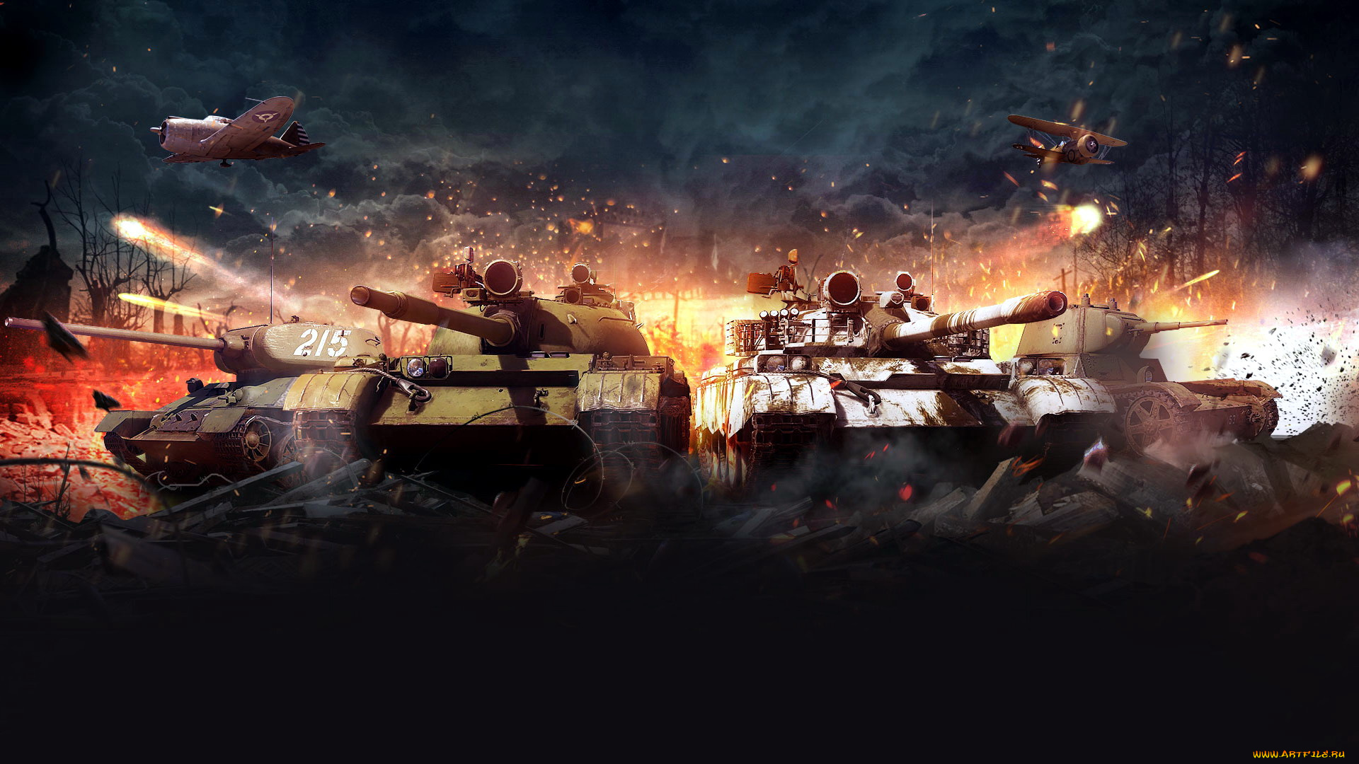 видео, игры, world, of, tanks, танки, самолеты, разрушения