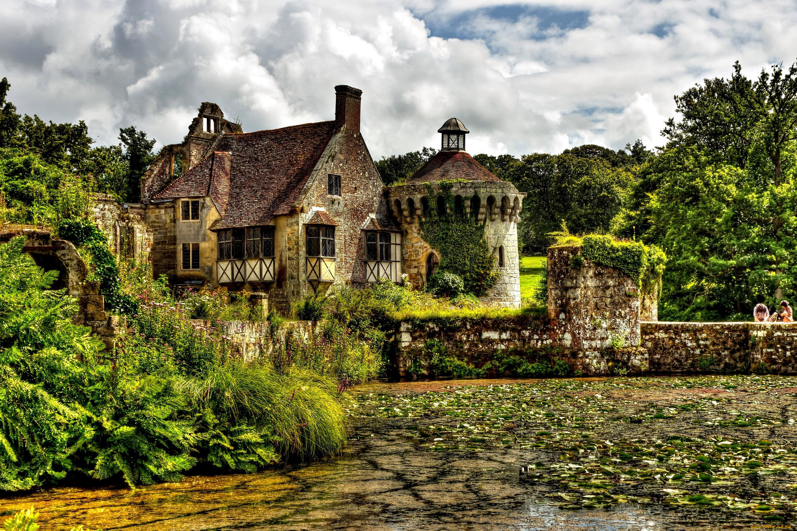 scotney, castle, города, замки, англии, scotney, castle