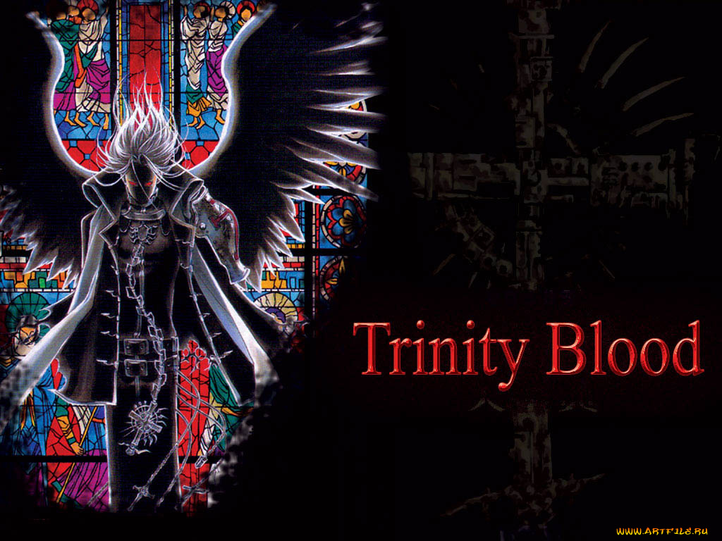 аниме, trinity, blood