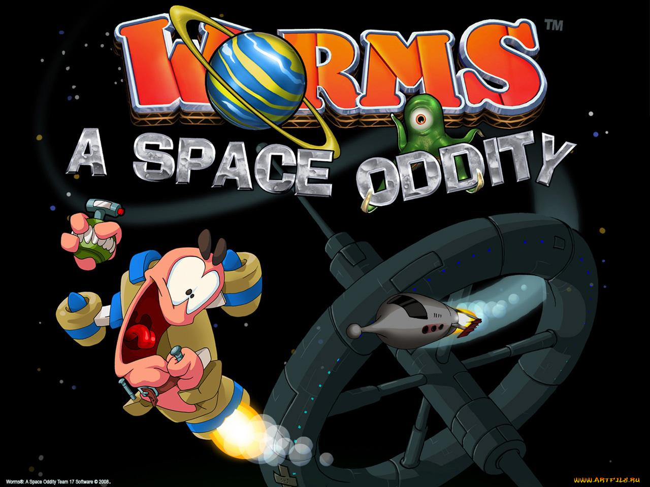 worms, space, oddity, видео, игры